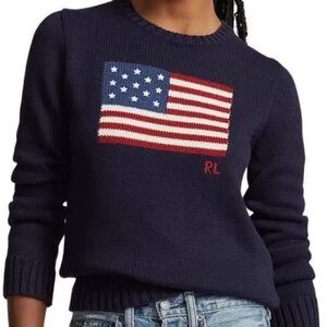 Navy Blue Flag Sweater